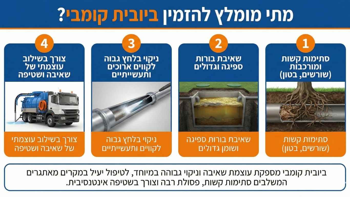 מתי מומלץ להזמין ביובית קומבי