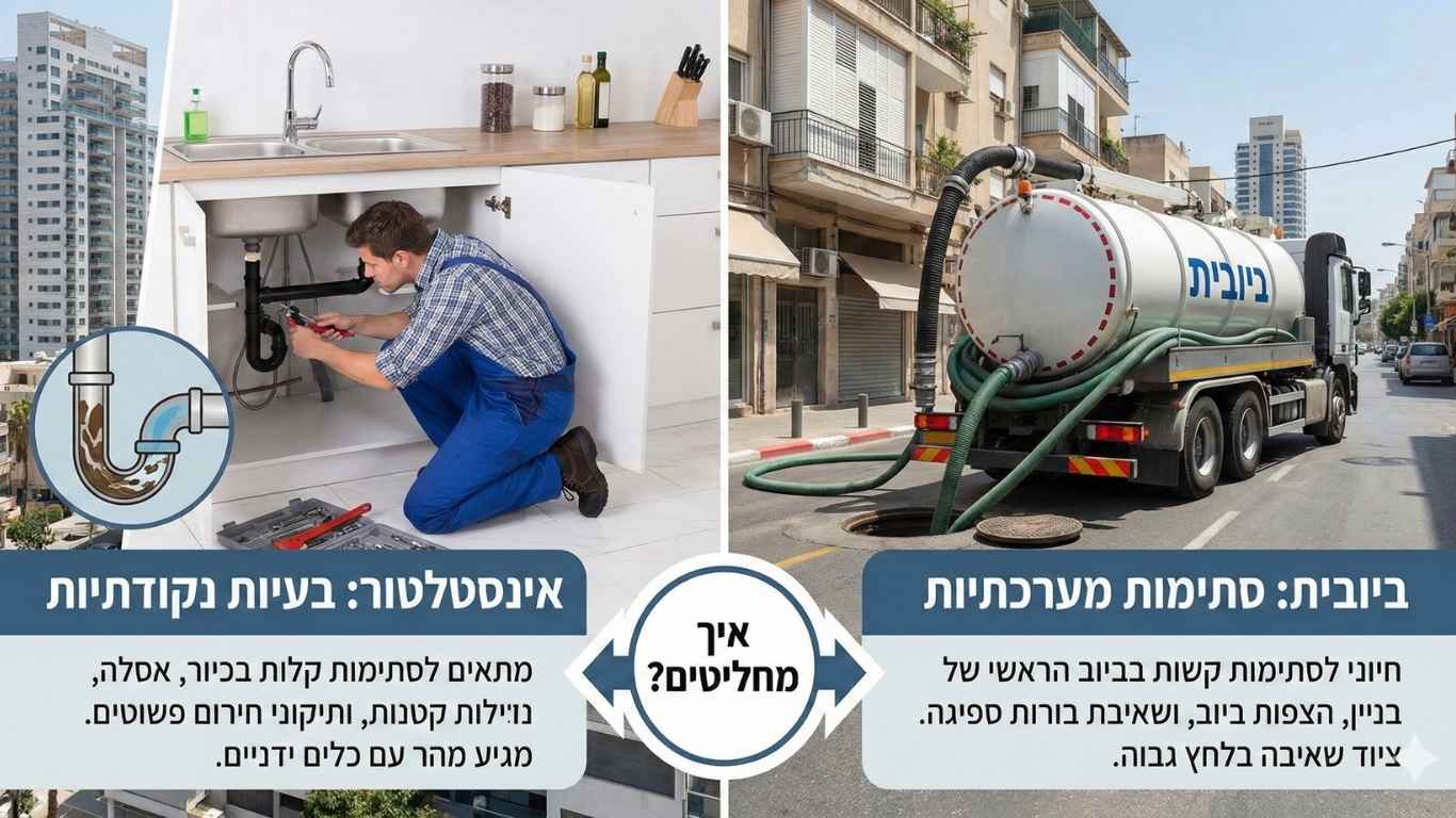 איך מחליטים אינסטלטור או ביובית איך מחליטים אינסטלטור או ביובית