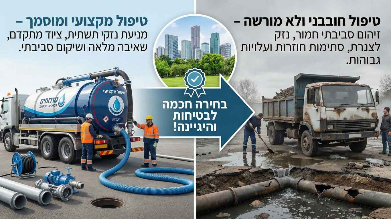 למה חשוב לבחור חברה שאיבת ביוב מקצועית