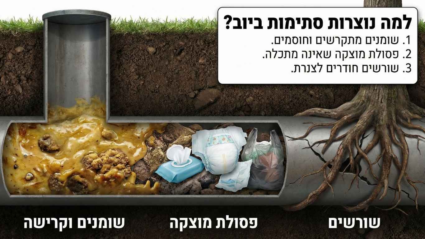 למה נוצרות סתימות ביוב