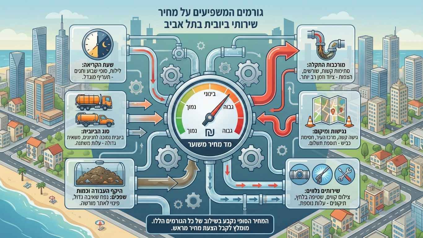 מה משפיע על מחיר ביובית בתל אביב מה משפיע על מחיר ביובית בתל אביב