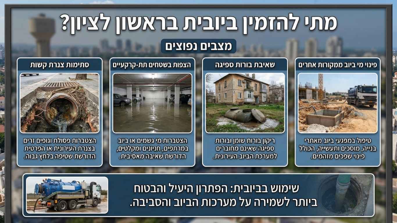 מתי להזמין ביובית בראשון לציון