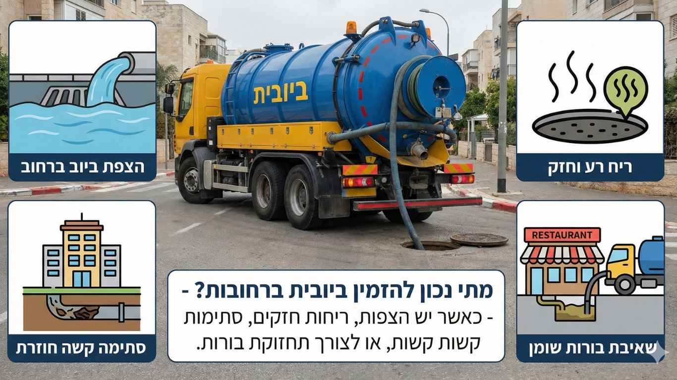 מתי נכון להזמין ביובית ברחובות
