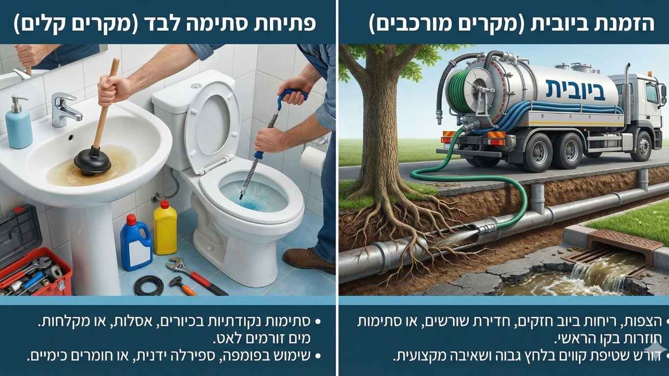פתיחת סתימות ביוב מתי אפשר לבד
